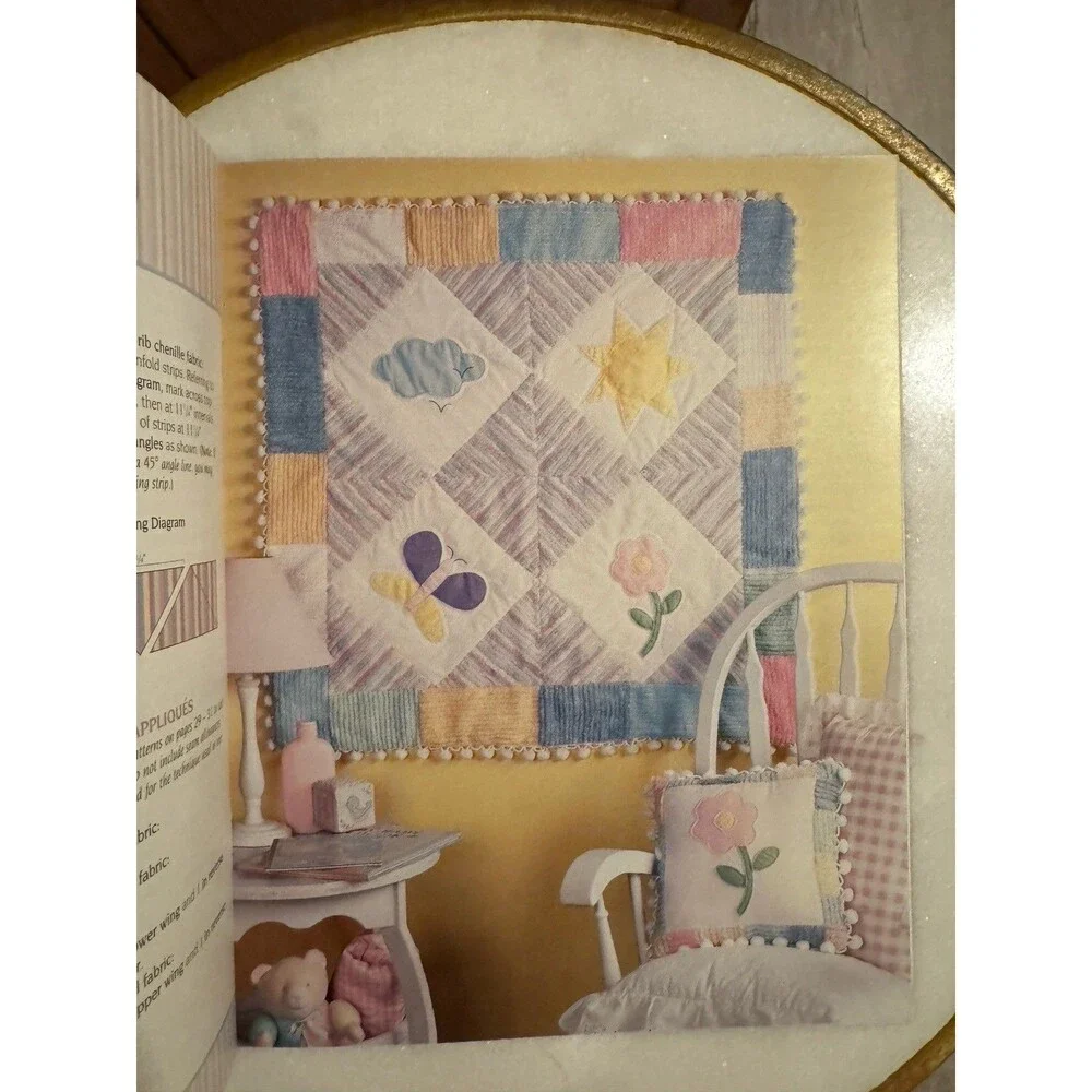 Leisure Arts 3785 Chenille Sets For Baby 6 Quilt Pillow Sets Pattern Book